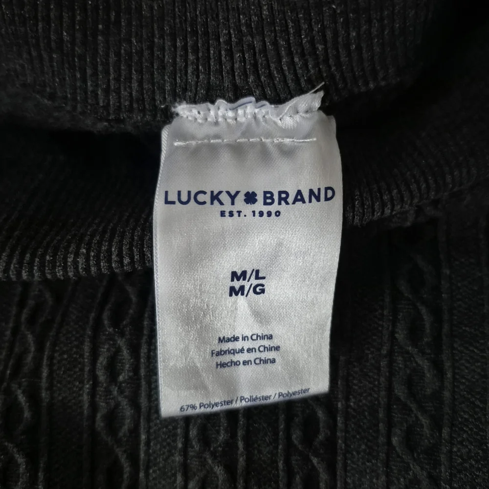 Lucky Brand Black Textured Knit Leggings - Picture 4 of 4